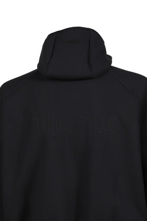 SUEDE FLEECE HOODIE / BLK