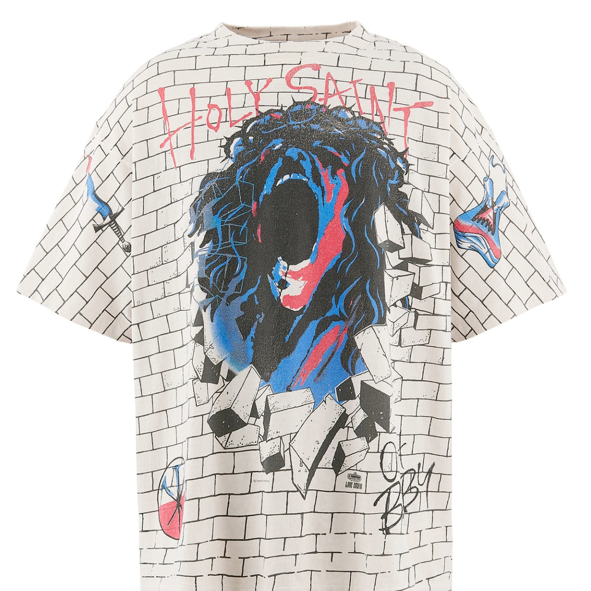 SAINT Mxxxxxx セントマイケル SS26 SS T-SHIRT/HOLY SAINT / WHT