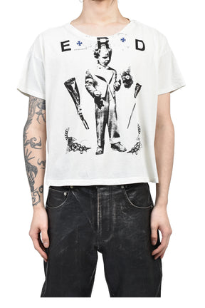 KATHOLISCHES TOOTHBRUSH T-SHIRT / FADED WHT