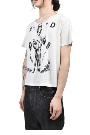 KATHOLISCHES TOOTHBRUSH T-SHIRT / FADED WHT