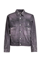 "MASU BOYS" STARDUST DENIM JACKET / BLK/PNK