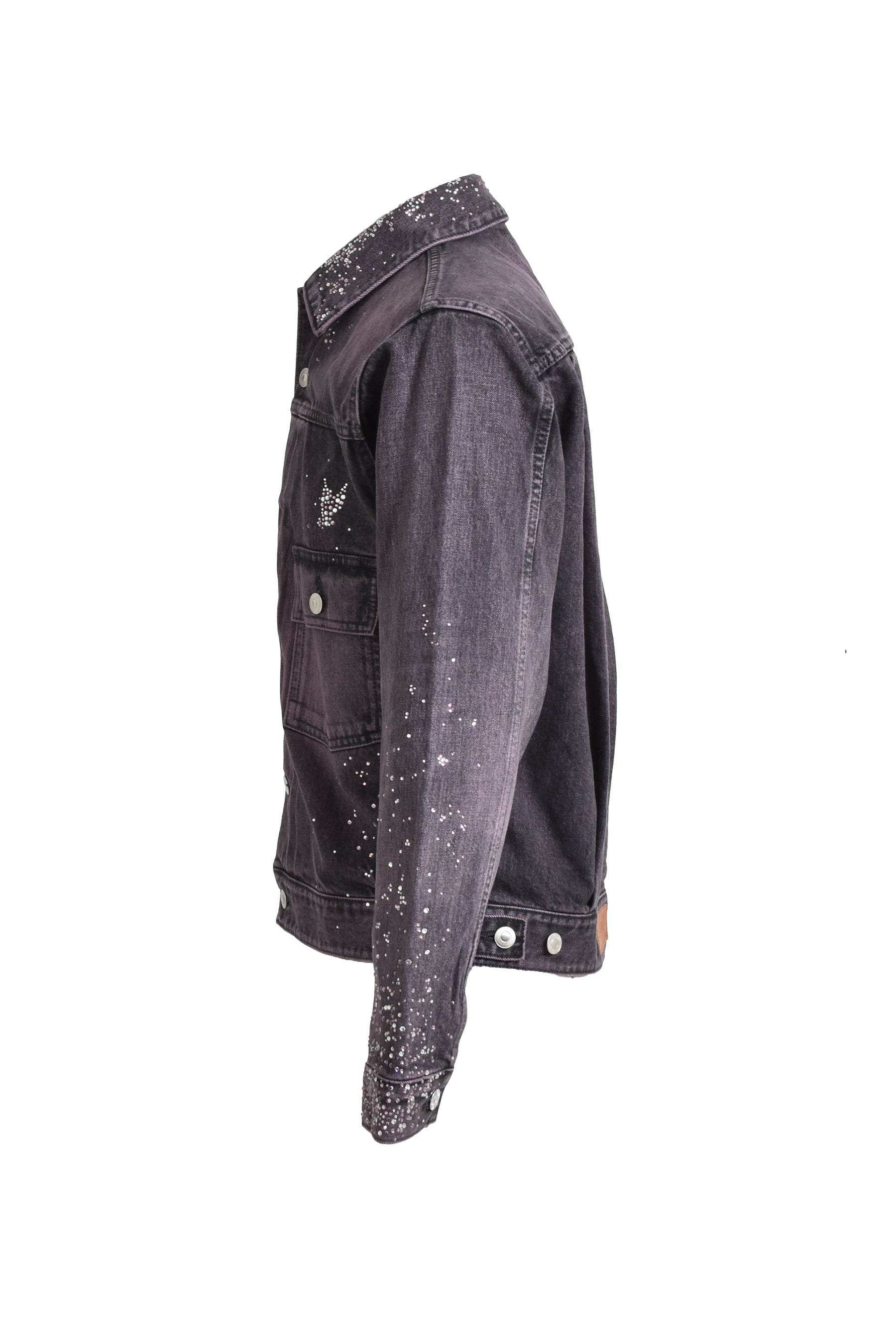 "MASU BOYS" STARDUST DENIM JACKET / BLK/PNK