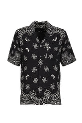 PAISLEY SHORT SLEEVE SHIRTS / BLK