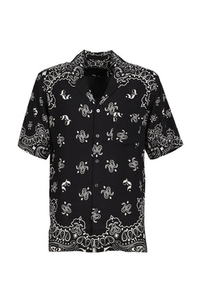 PAISLEY SHORT SLEEVE SHIRTS / BLK