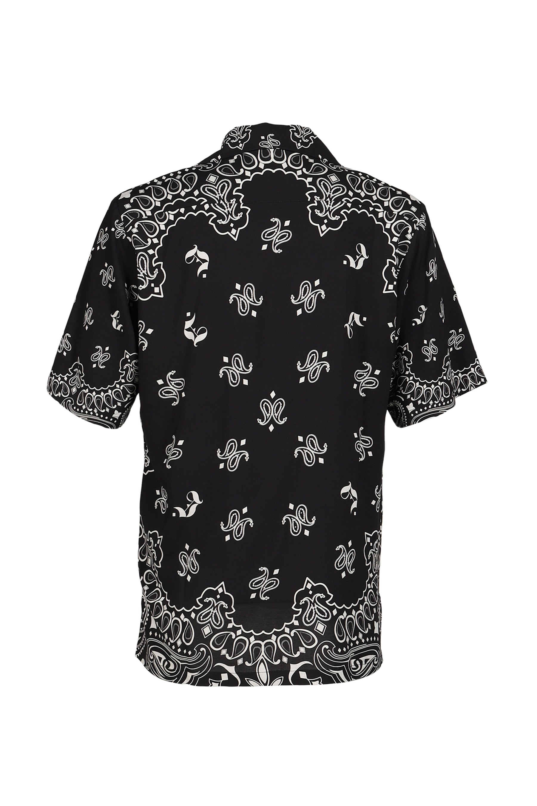 PAISLEY SHORT SLEEVE SHIRTS / BLK