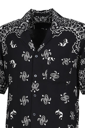 PAISLEY SHORT SLEEVE SHIRTS / BLK