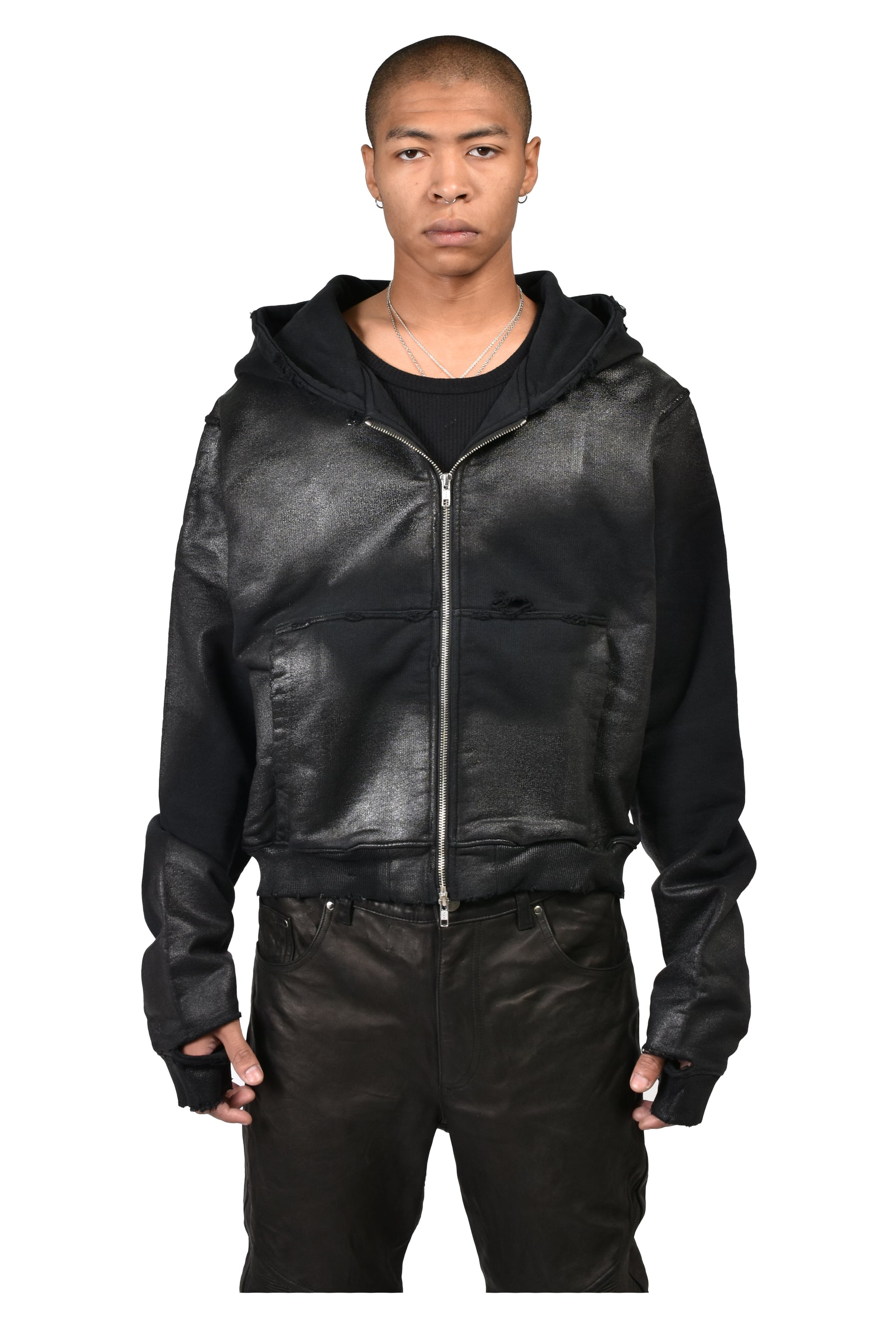 NOIR WAXED FULL ZIP / WAXED BLK