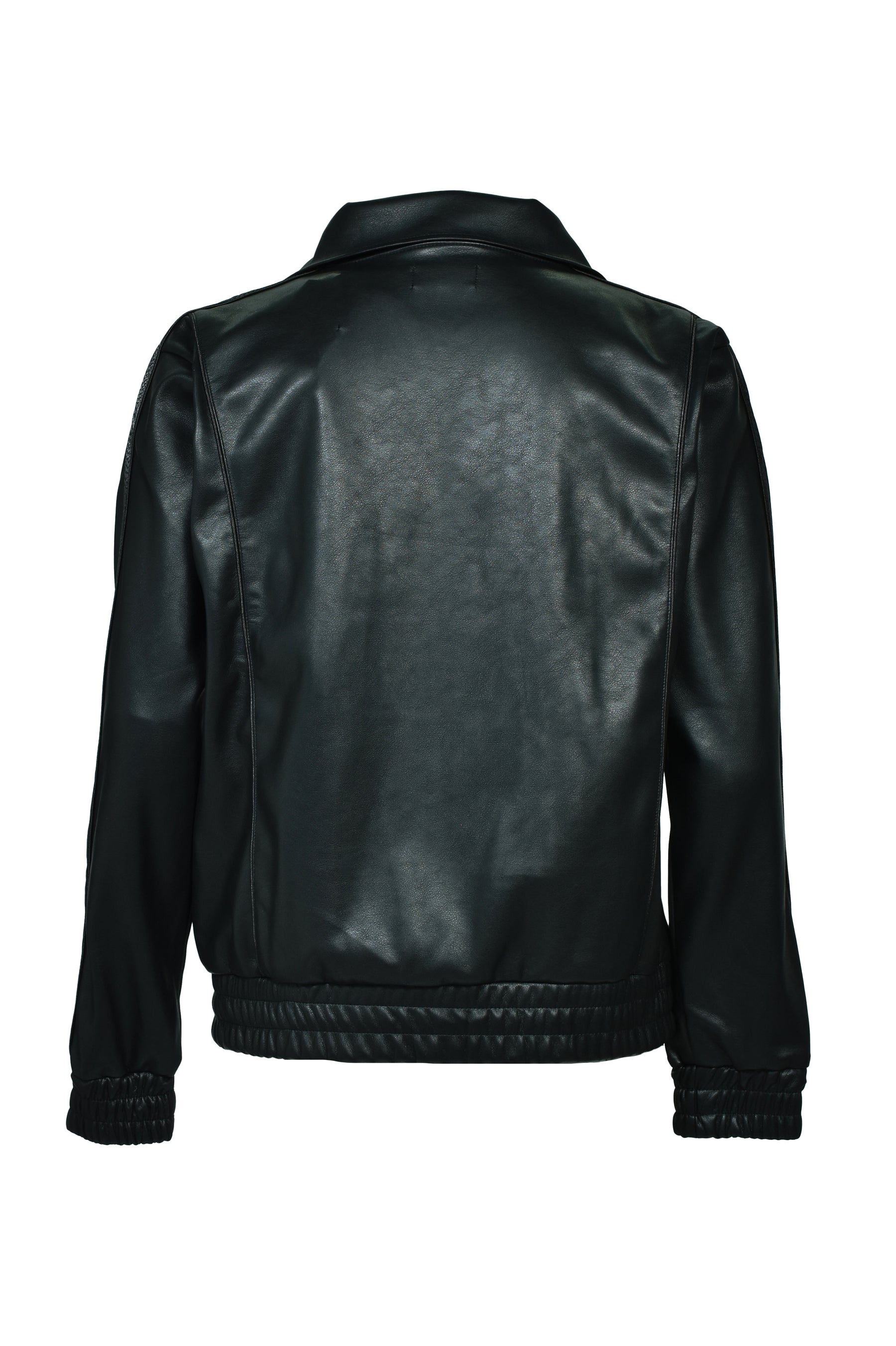 LAST NEST ラストネスト FW25 FAUX LEATHER TRACK JACKET / BLK