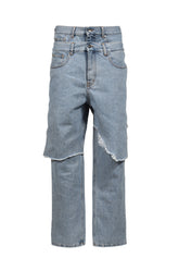DOUBLE LAYER DENIM / WASHED BLU