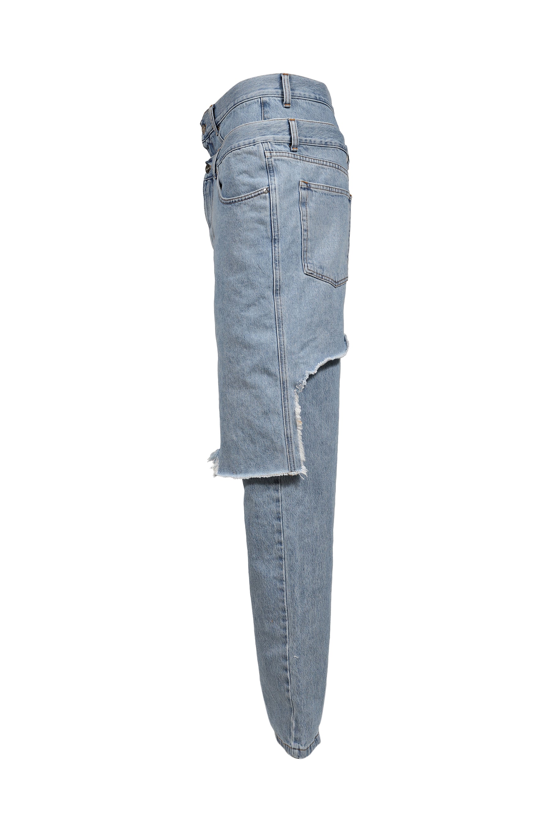 DOUBLE LAYER DENIM / WASHED BLU