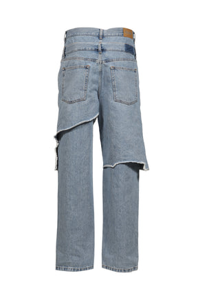 DOUBLE LAYER DENIM / WASHED BLU