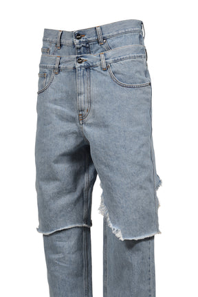 DOUBLE LAYER DENIM / WASHED BLU