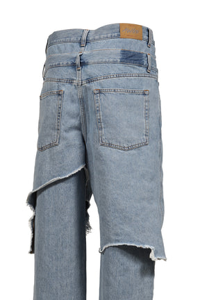 DOUBLE LAYER DENIM / WASHED BLU