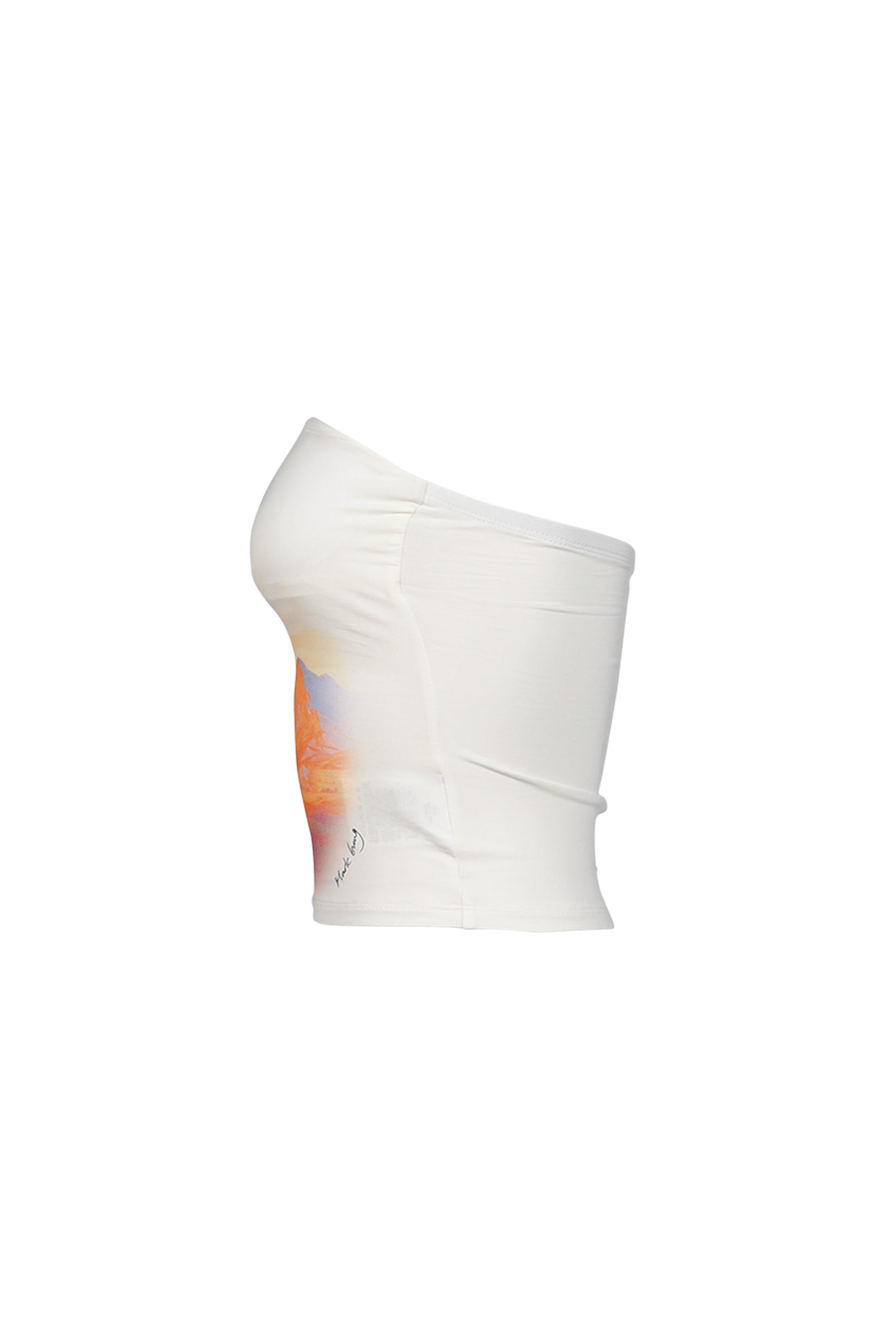 HORSE RETRO PRINT TUBE TOP / WHT