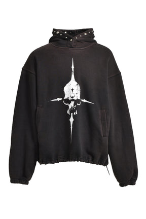 SKULL HOODIE / BLK