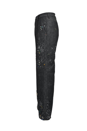 GA**XY PIQUE WORK TROUSERS / BLK