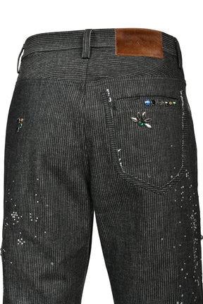 GA**XY PIQUE WORK TROUSERS / BLK