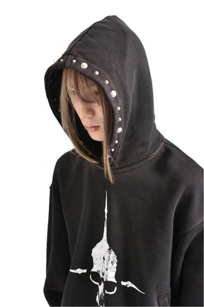 SKULL HOODIE / BLK