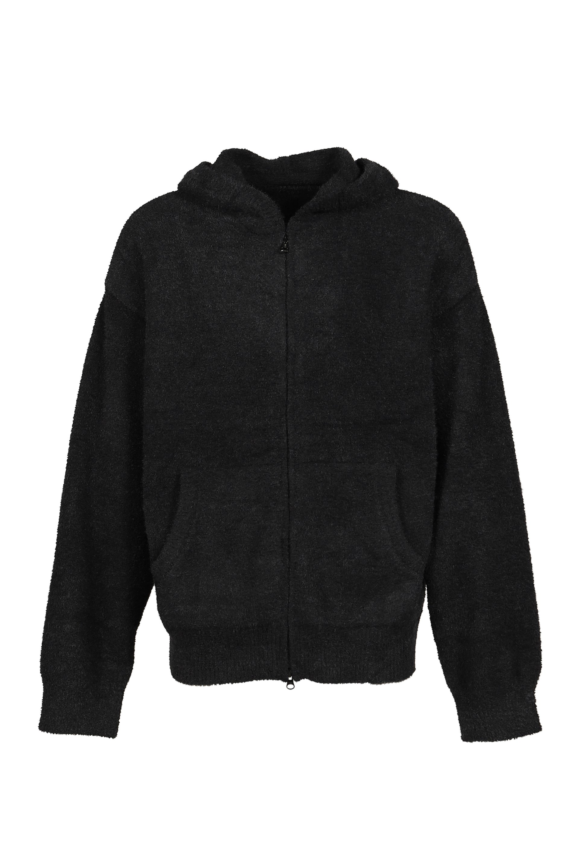 LOUNGE ZIP-UP HOODIE (LOUNGE COLLECTION) / BLK