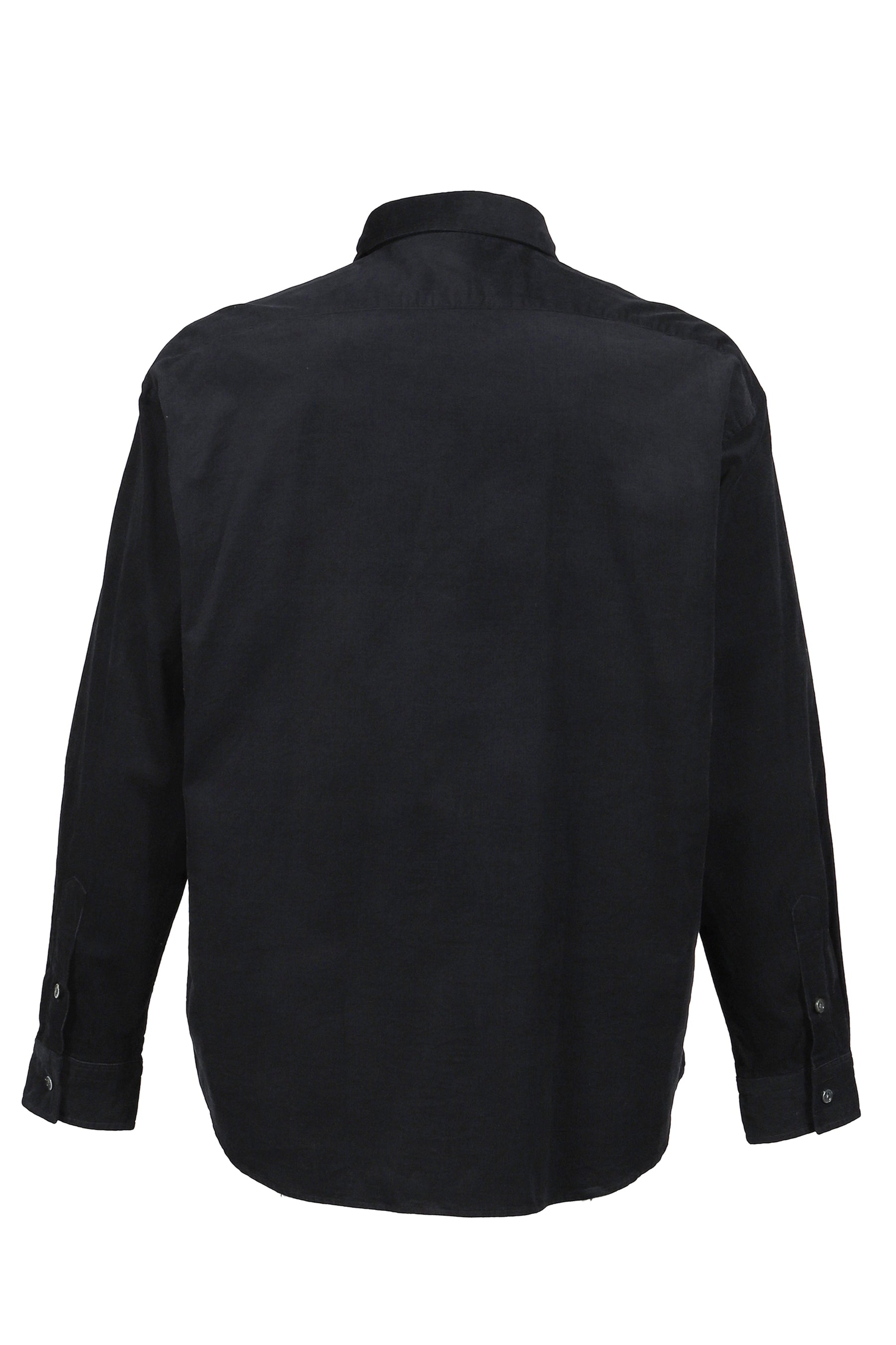 ROLL UP ORGANIC CORDUROY SHIRT / BLK