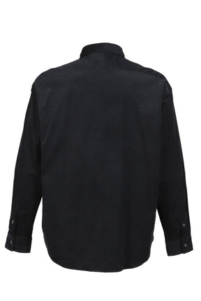ROLL UP ORGANIC CORDUROY SHIRT / BLK