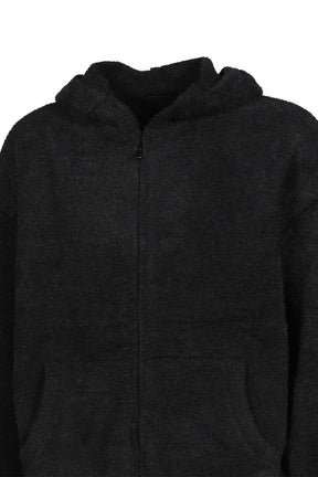 LOUNGE ZIP-UP HOODIE (LOUNGE COLLECTION) / BLK