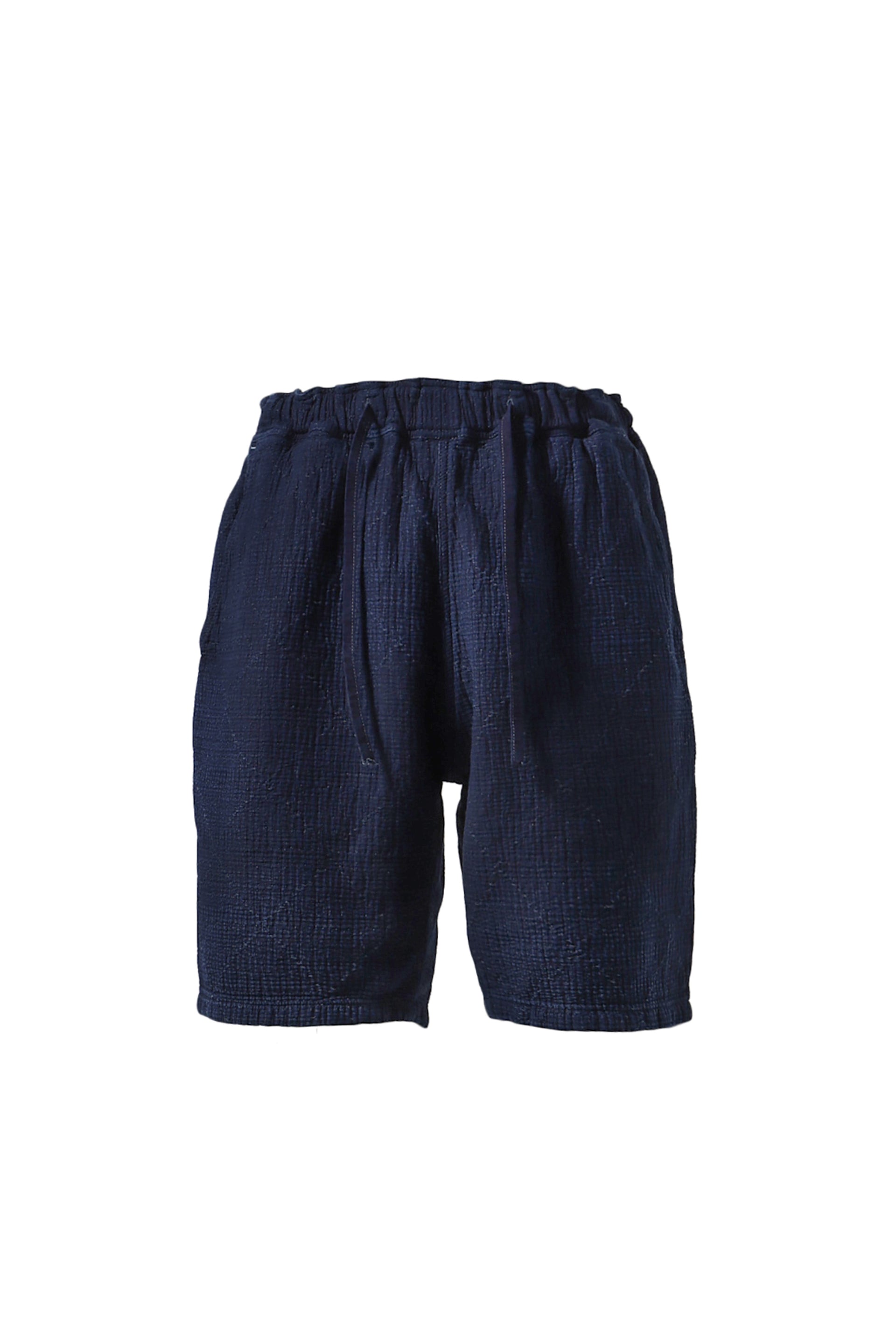 PORTER CLASSIC NEW SASHIKO LIGHT SHORTS / BLU