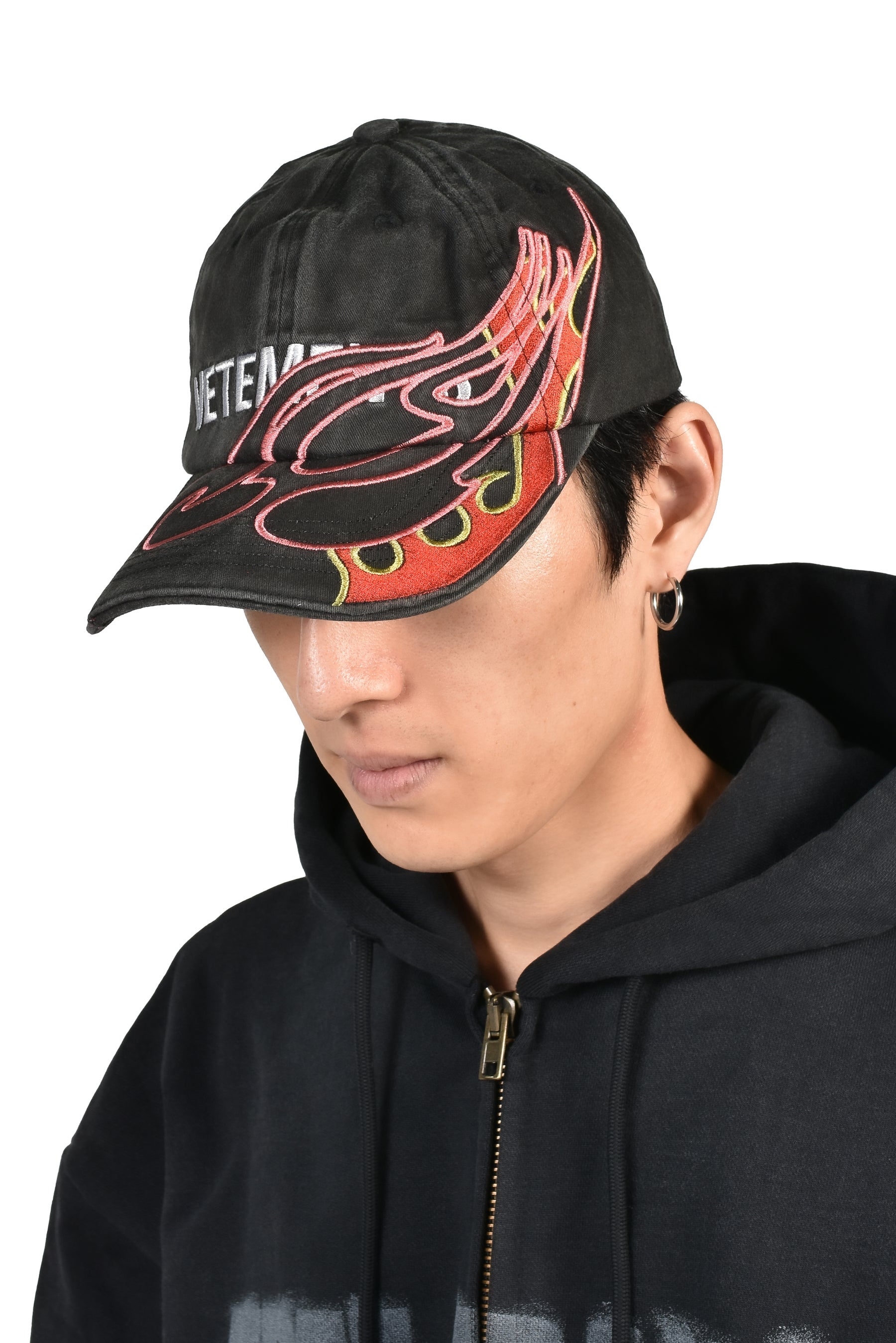 FLAME LOGO CAP / BLK