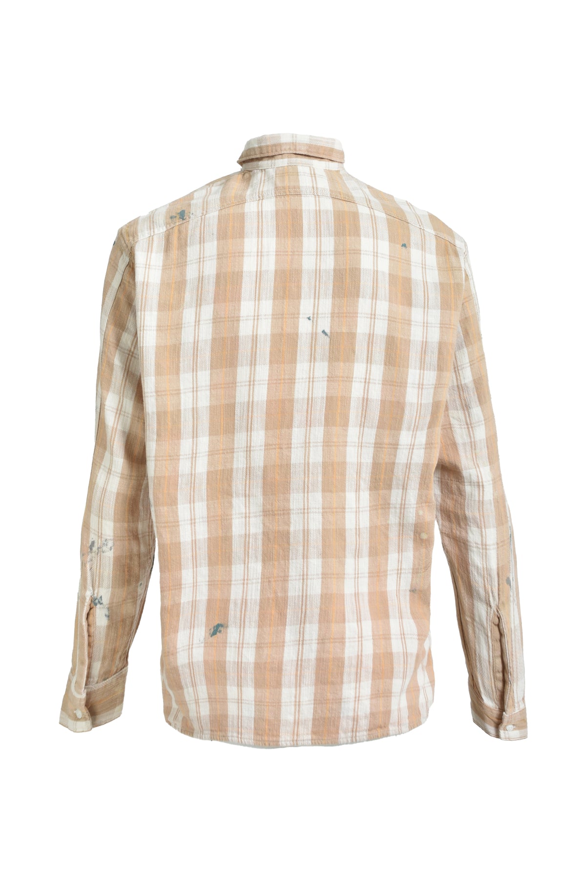 PAINTED PAINTER FLANNEL SHIRT / BEI CHECK PAINTED