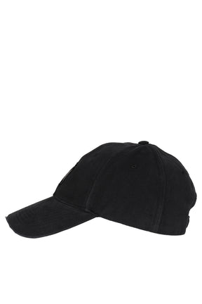 VETEMENTS LEATHER BIKER CROSS CAP / BLK