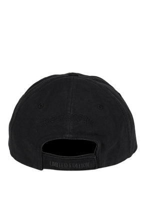 VETEMENTS LEATHER BIKER CROSS CAP / BLK