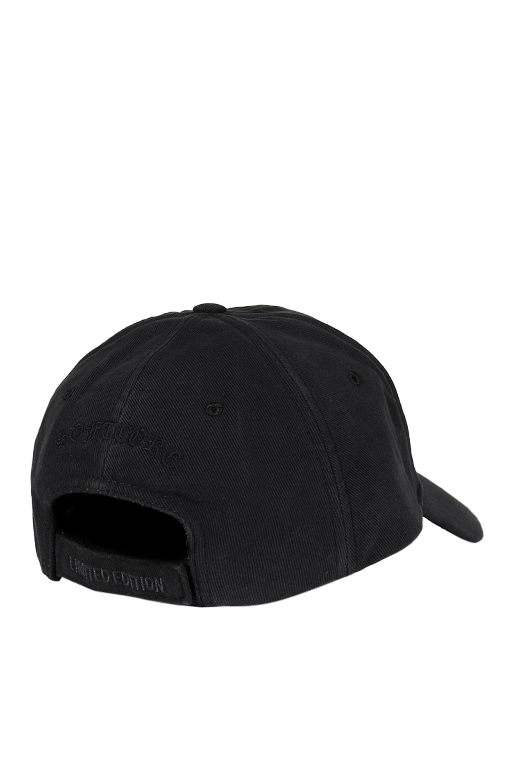 VETEMENTS LEATHER BIKER CROSS CAP / BLK