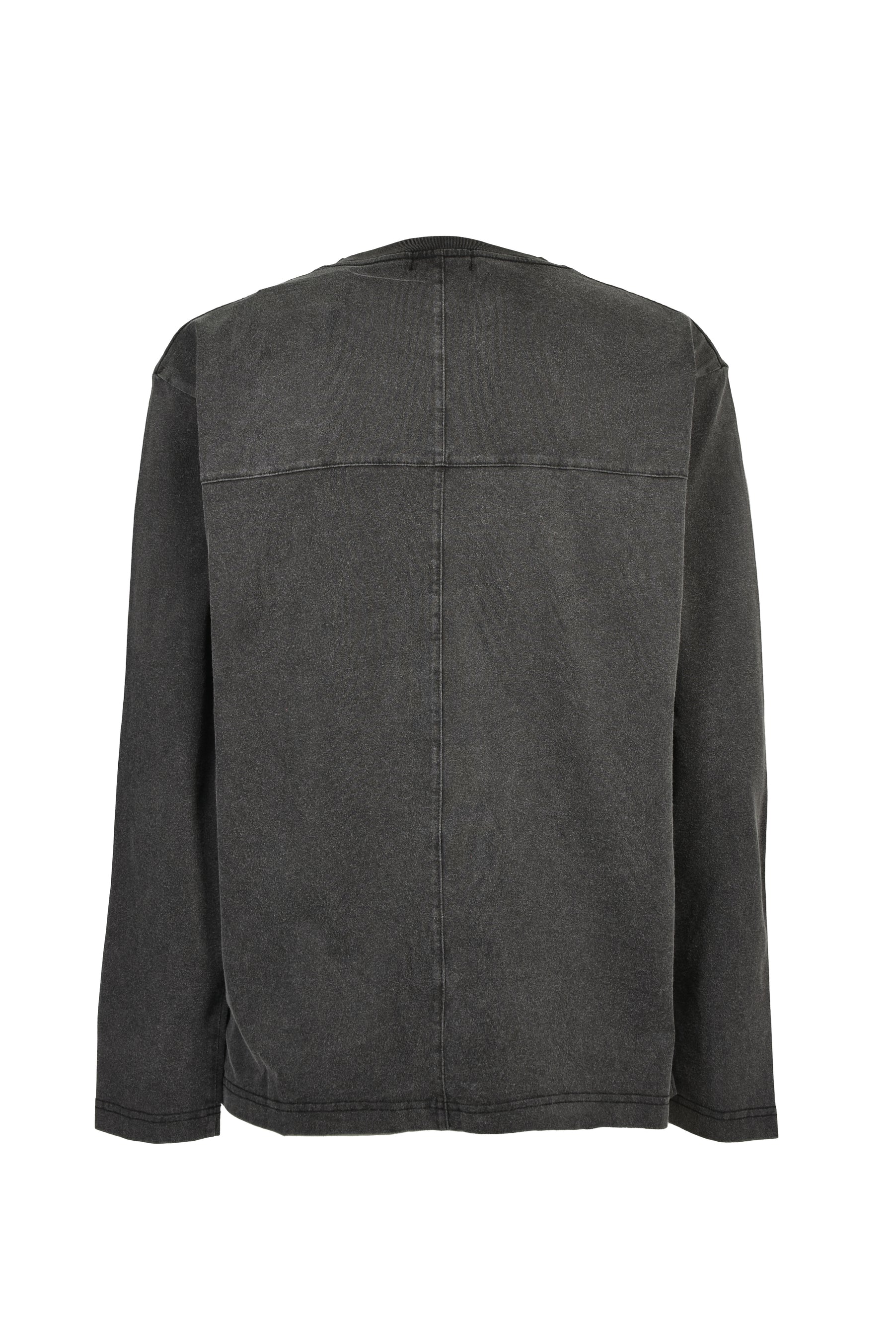 JESUS CROSS WASHED L/S T-SHIRT / WASHED BLK