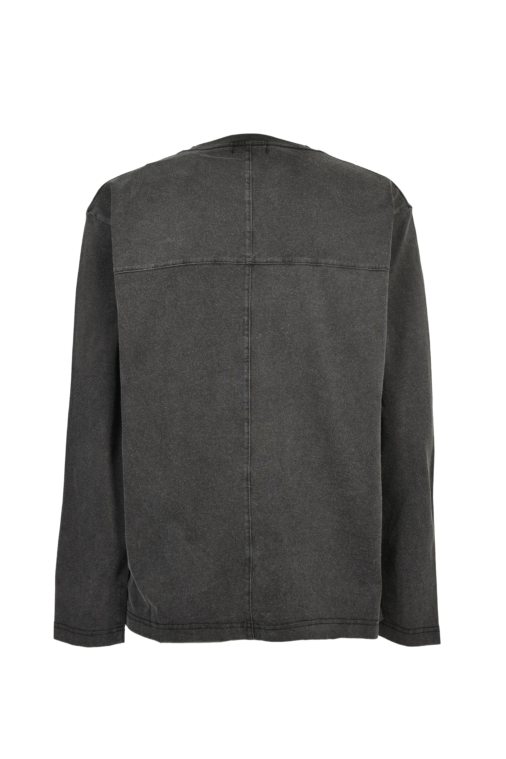 JESUS CROSS WASHED L/S T-SHIRT / WASHED BLK