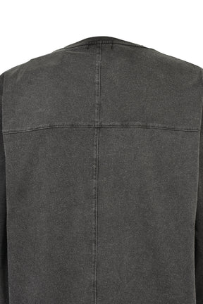 JESUS CROSS WASHED L/S T-SHIRT / WASHED BLK