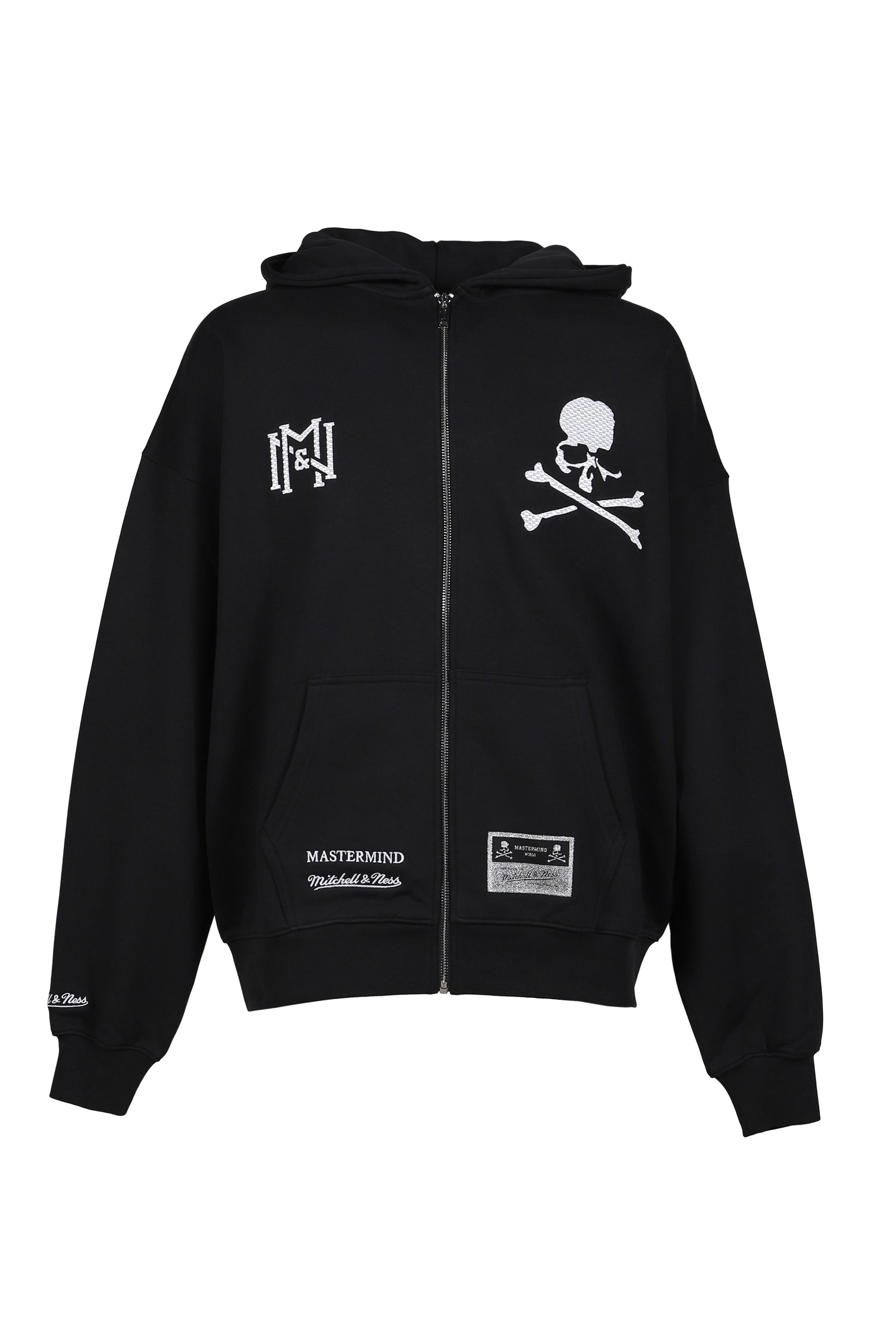 TH16968-CLBBLCK/MASTERMINDXM&N ZIP UP HOODIE / BLK