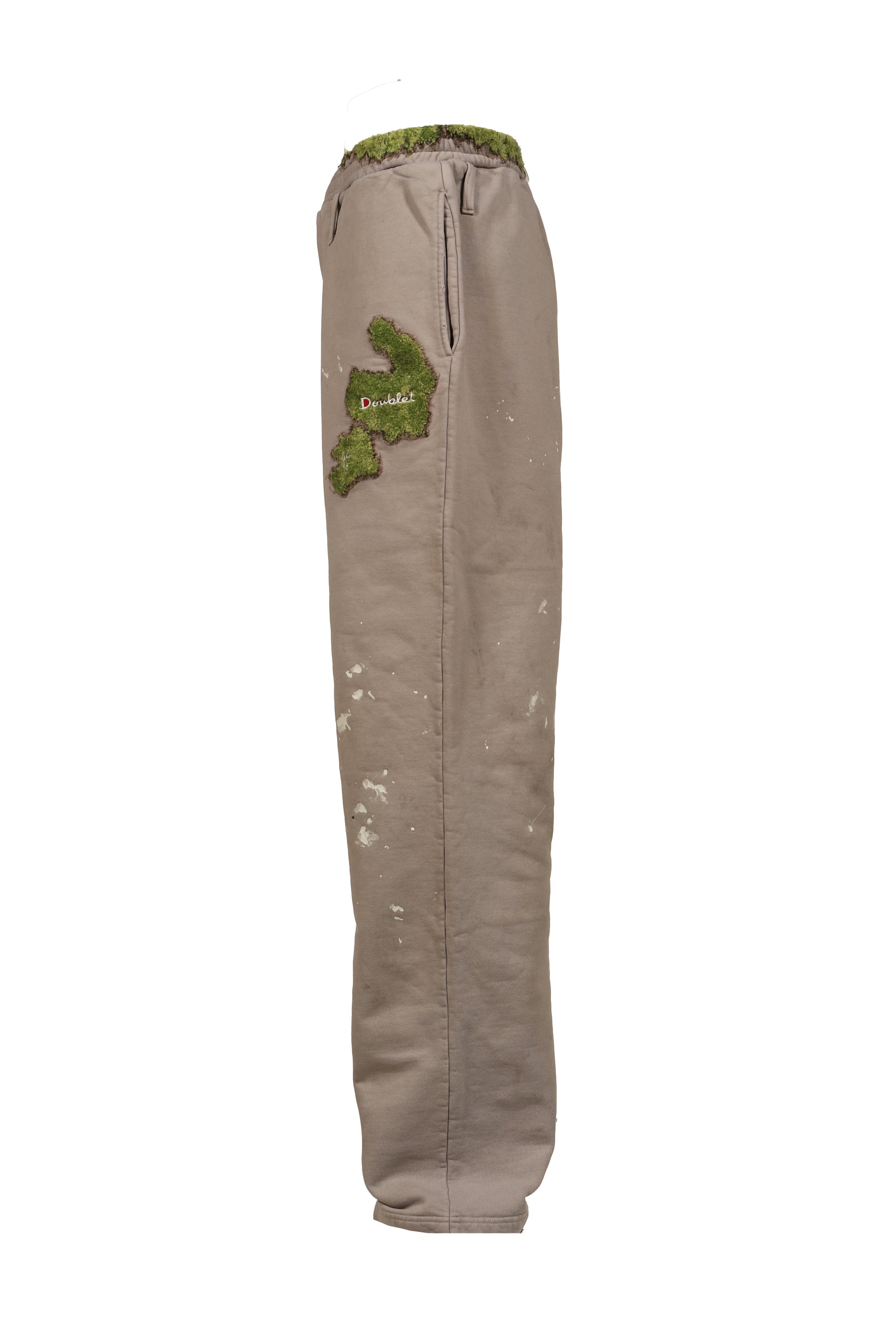 MOSS-GROWN EMBROIDERY SWEAT PANTS / GRY