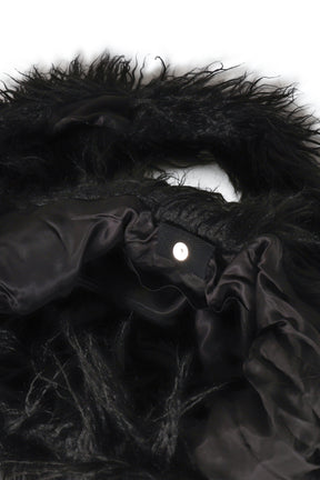 HAIRY FUR SHOULDER BAG / BLACK 