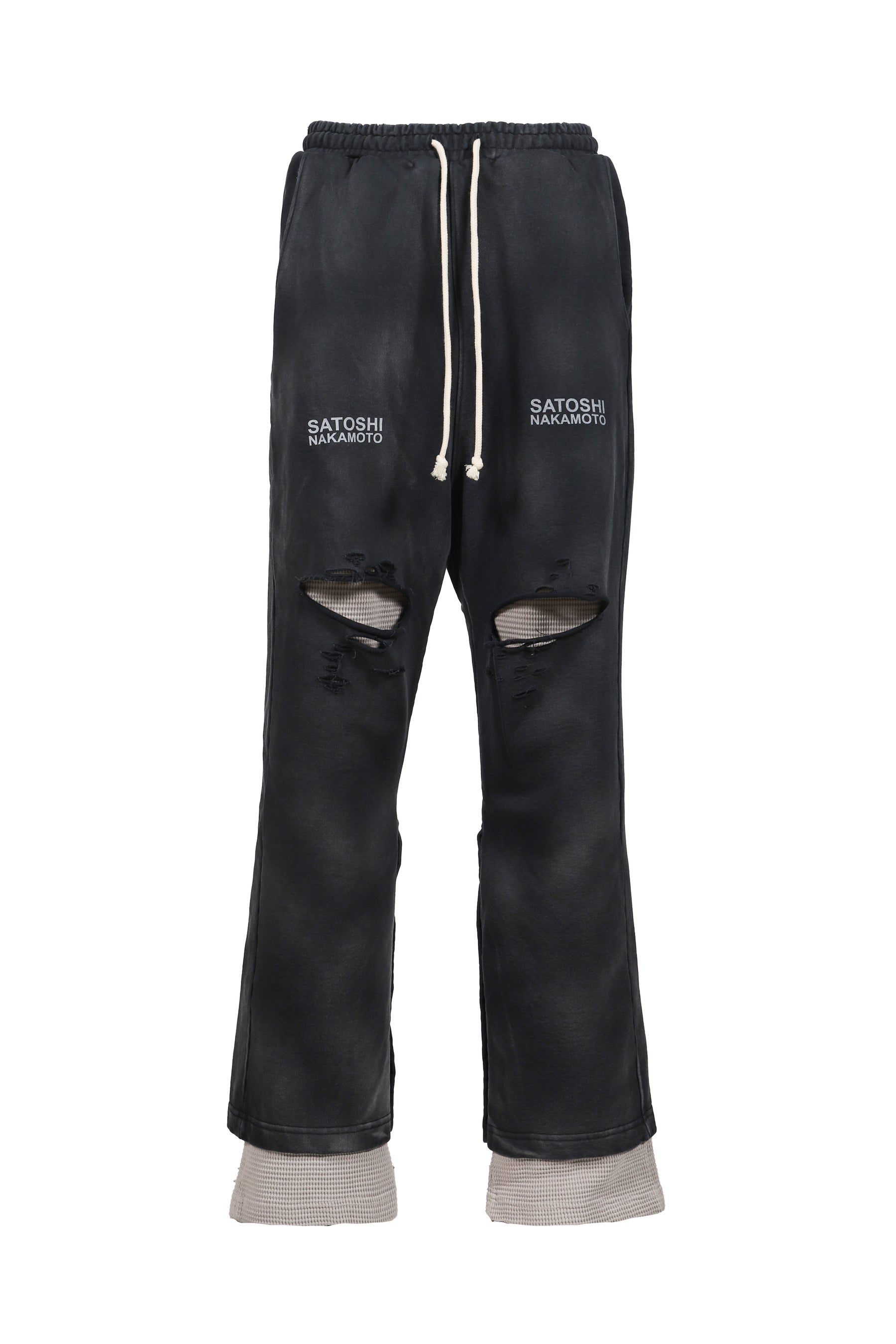HOLY GHOST LAYERED SWEATPANT / WASHED BLK