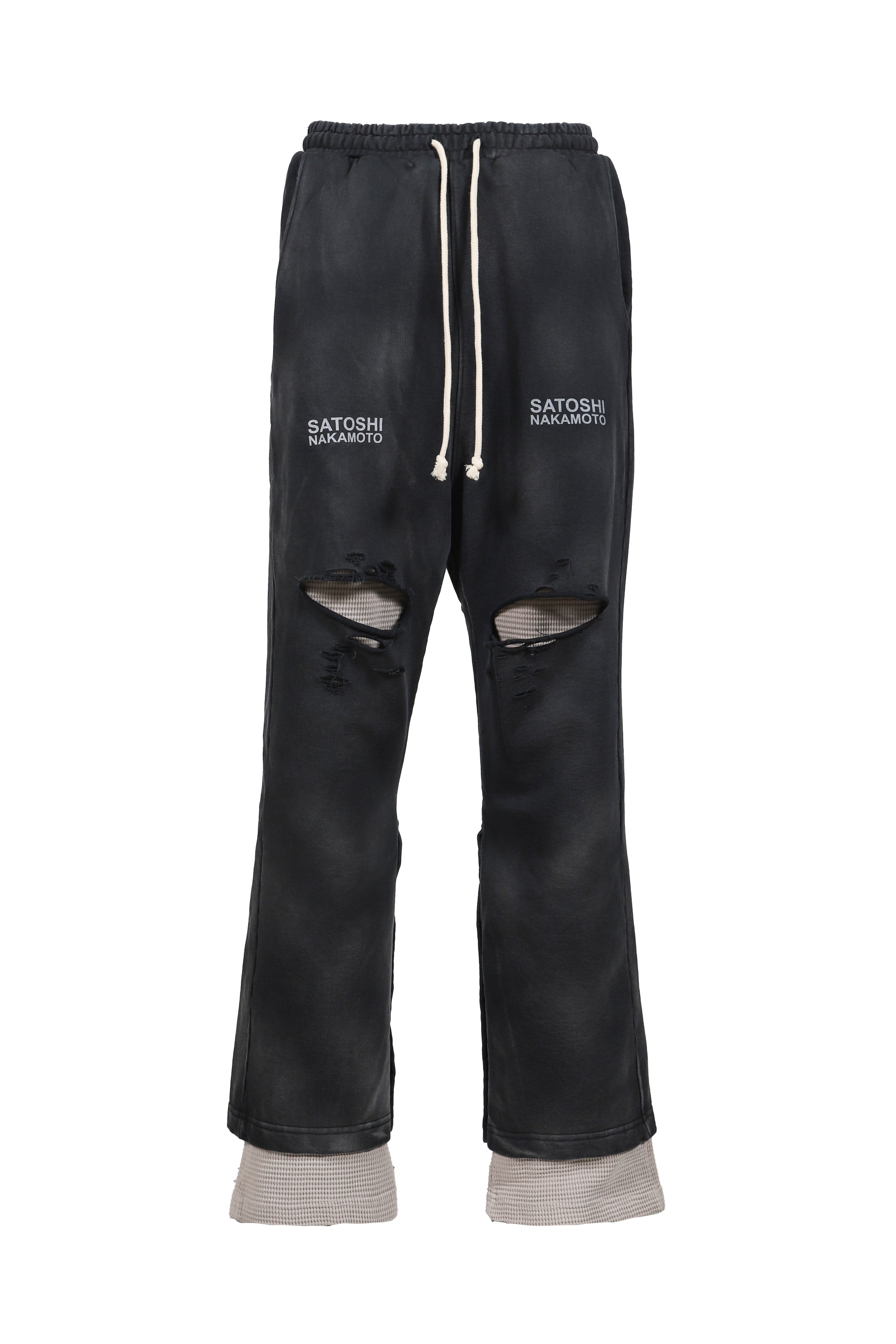 HOLY GHOST LAYERED SWEATPANT / WASHED BLK