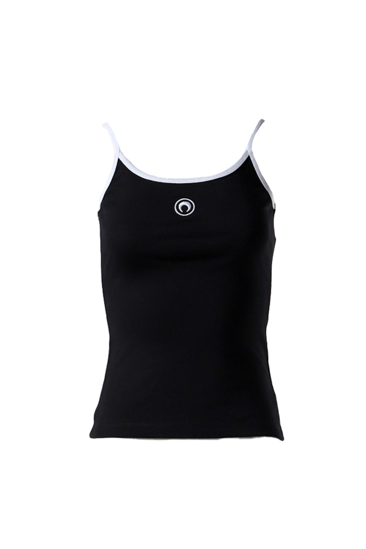 MOON LOGO RIBBED JERSEY TANK TOP / BLK