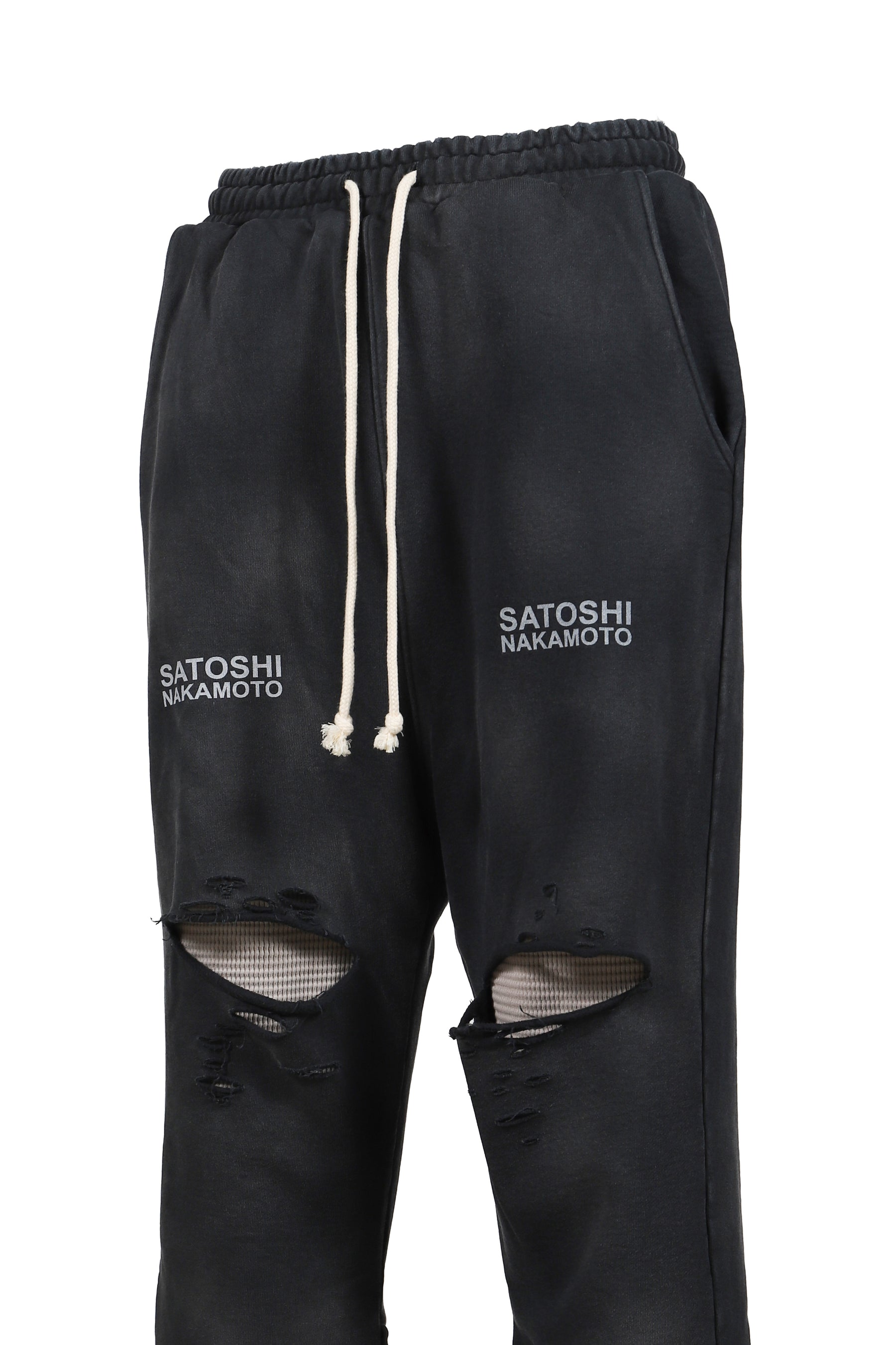 HOLY GHOST LAYERED SWEATPANT / WASHED BLK