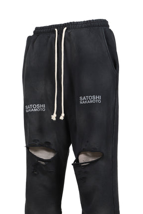 HOLY GHOST LAYERED SWEATPANT / WASHED BLK