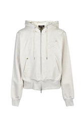 MB FLOWER ZIP-UP HOODIE / OATMEAL
