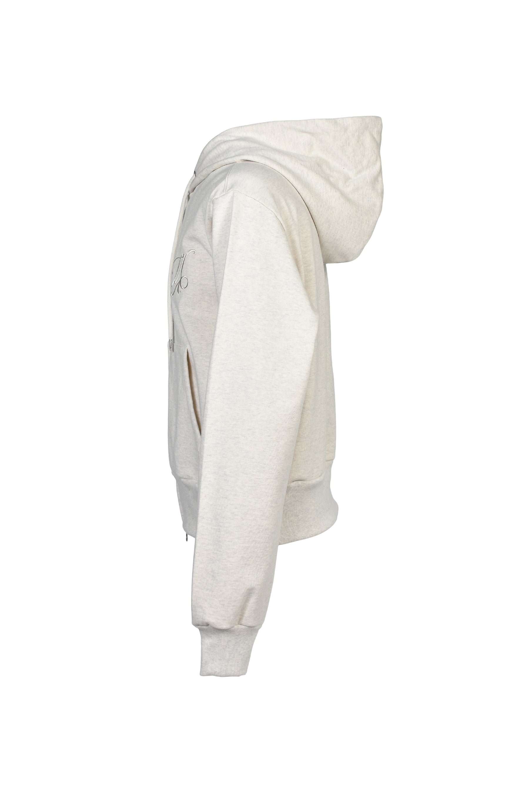 MB FLOWER ZIP-UP HOODIE / OATMEAL