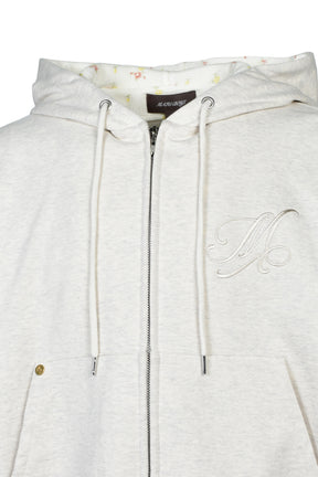 MB FLOWER ZIP-UP HOODIE / OATMEAL
