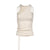 OFFSET WAFFLE TOP / BEI