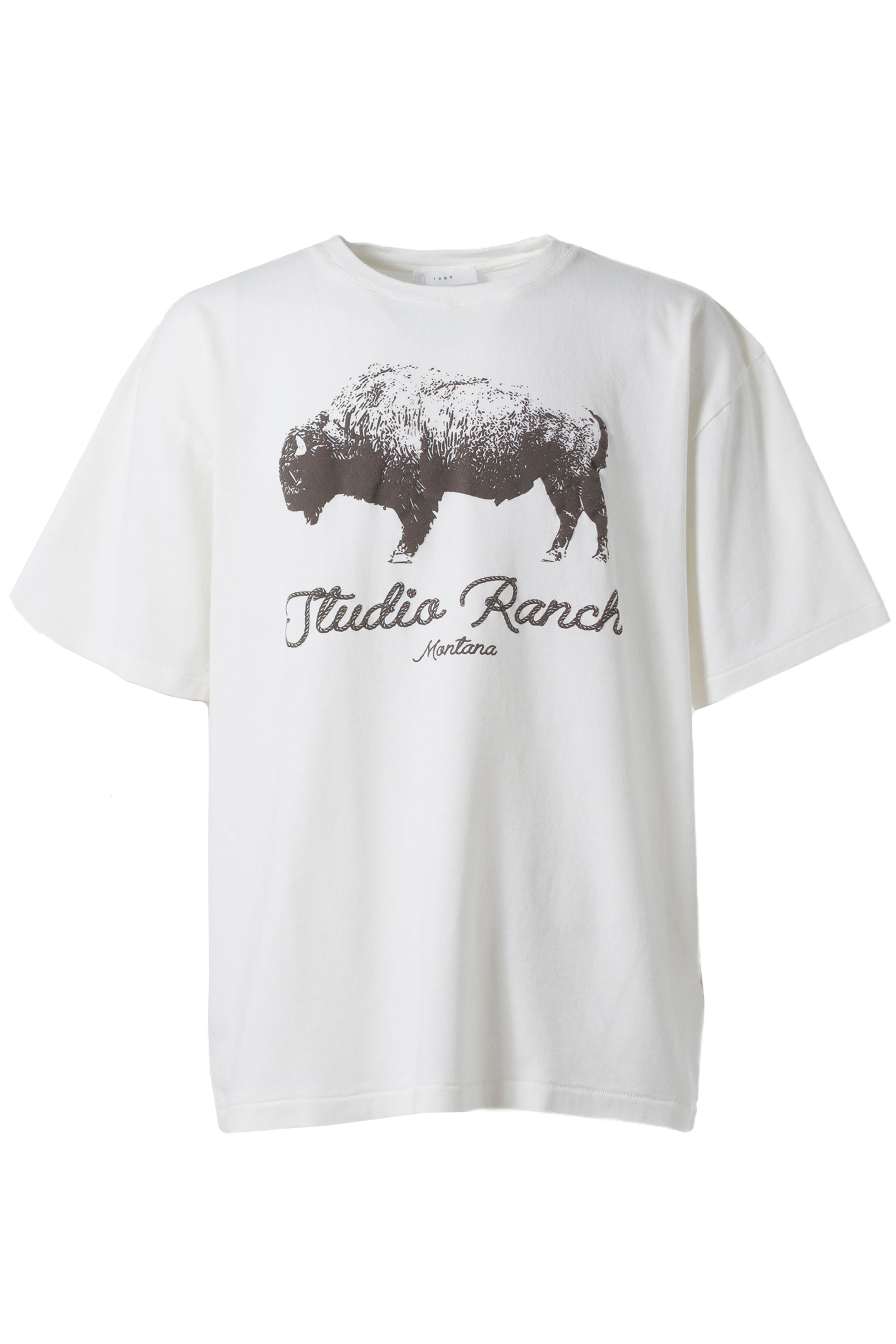 1989 SS23 STUDIO RANCH 'BIG BUFFALO' T SHIRT / WHT -NUBIAN