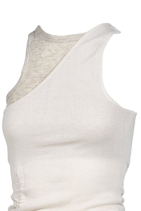 OFFSET WAFFLE TOP / BEI