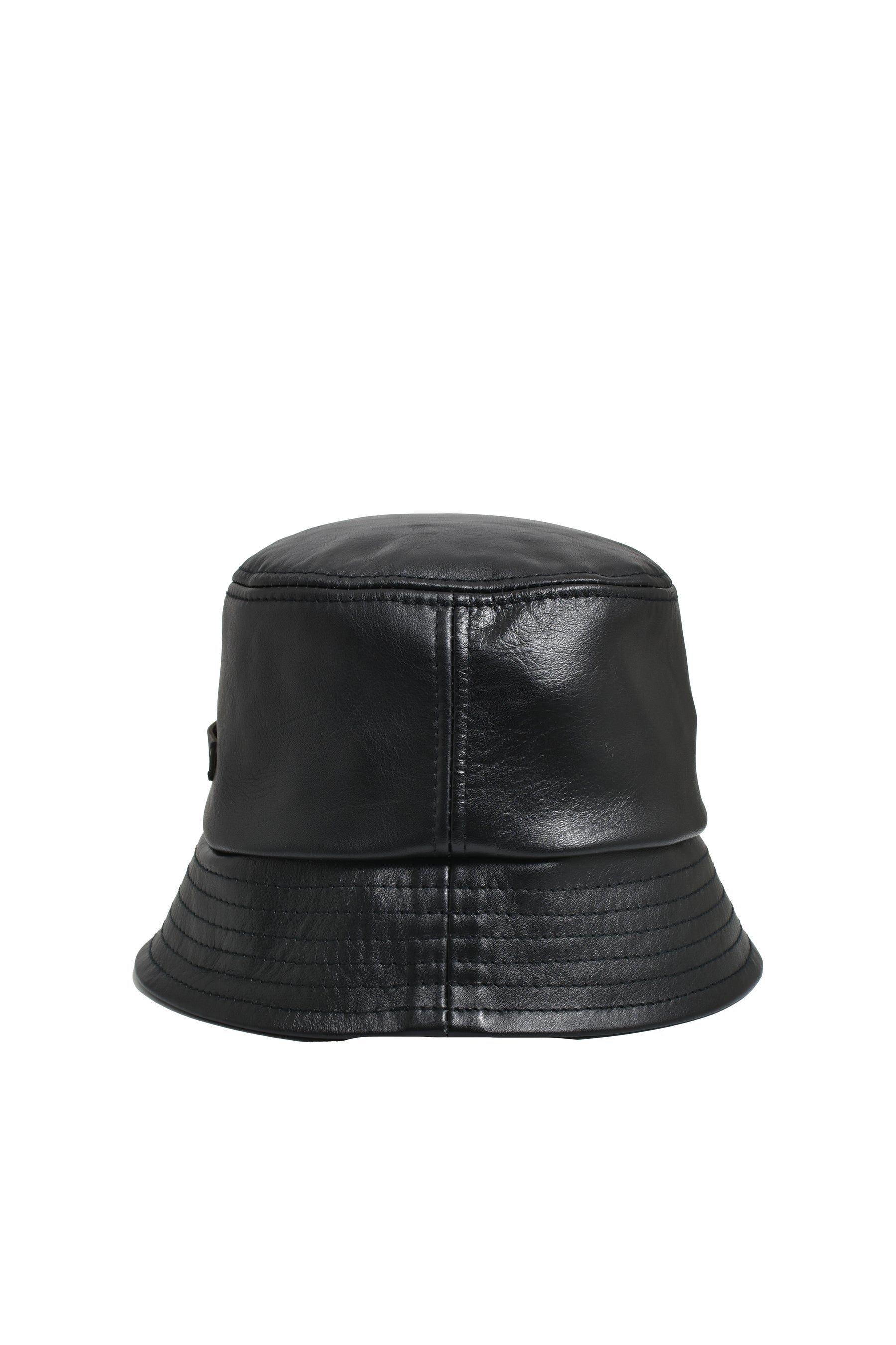 NEWRICH LEATHER BUCKET HAT / BLK